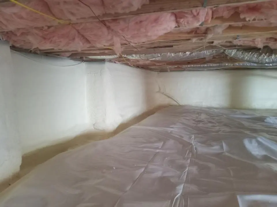 Crawl space encapsulation with closed-cell spray foam for Metal Roof Coating in Monfort Heights